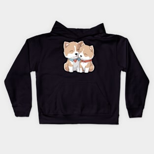 japanese akita dog Kids Hoodie